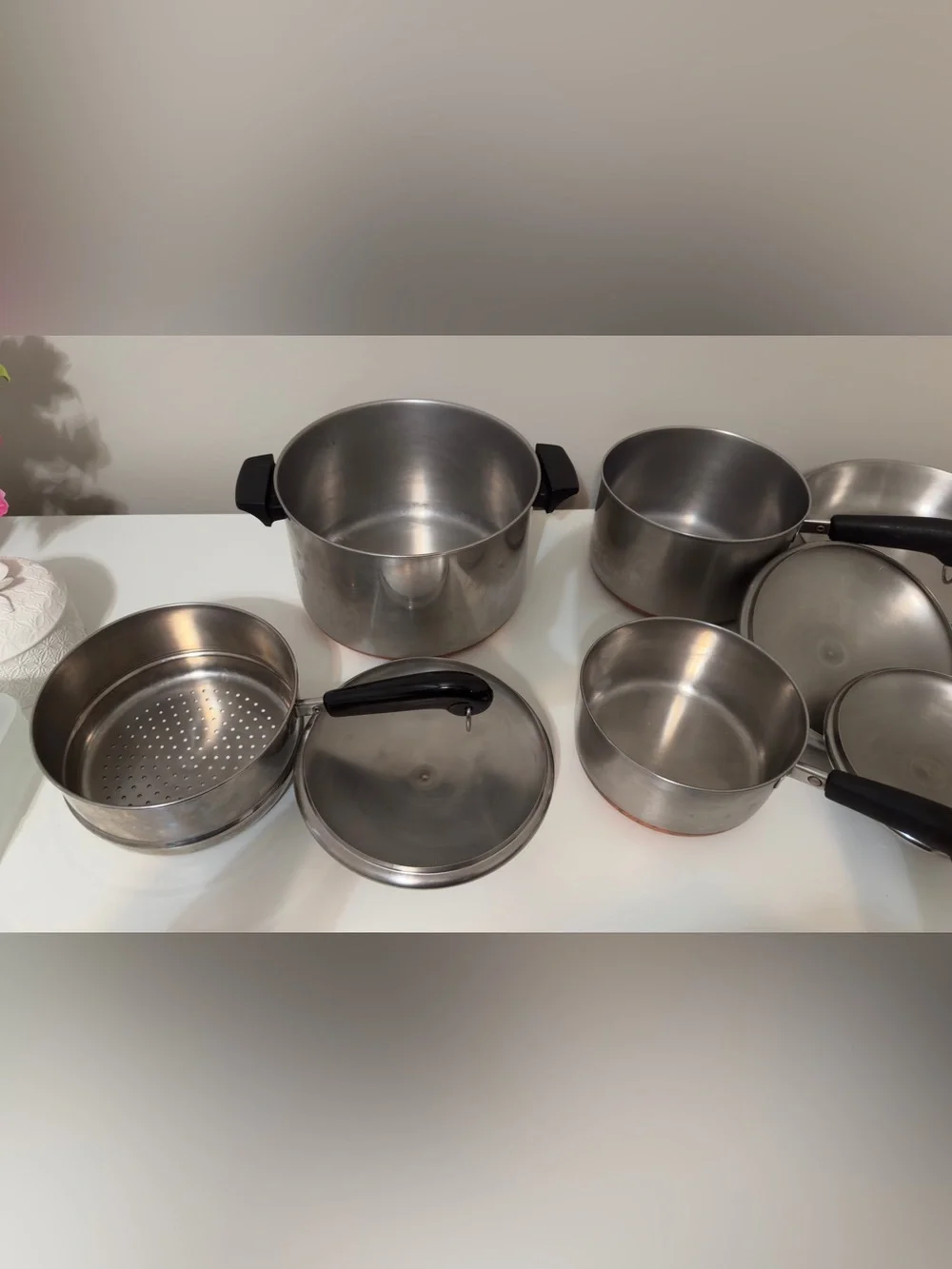 Vintage Revere Ware Stainless Steel set